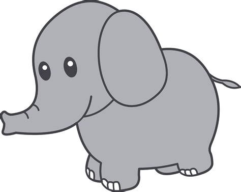 elephant clipart cute|elephant clip art easy.